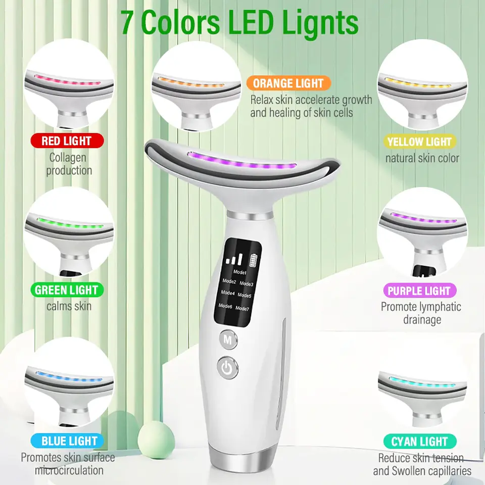 Appareil de Massage Cou & Visage – 7 Modes LED 1