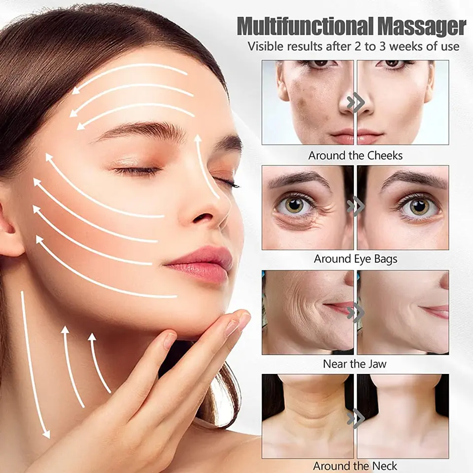 Rouleau Masseur Facial 4D – Microcourant 9