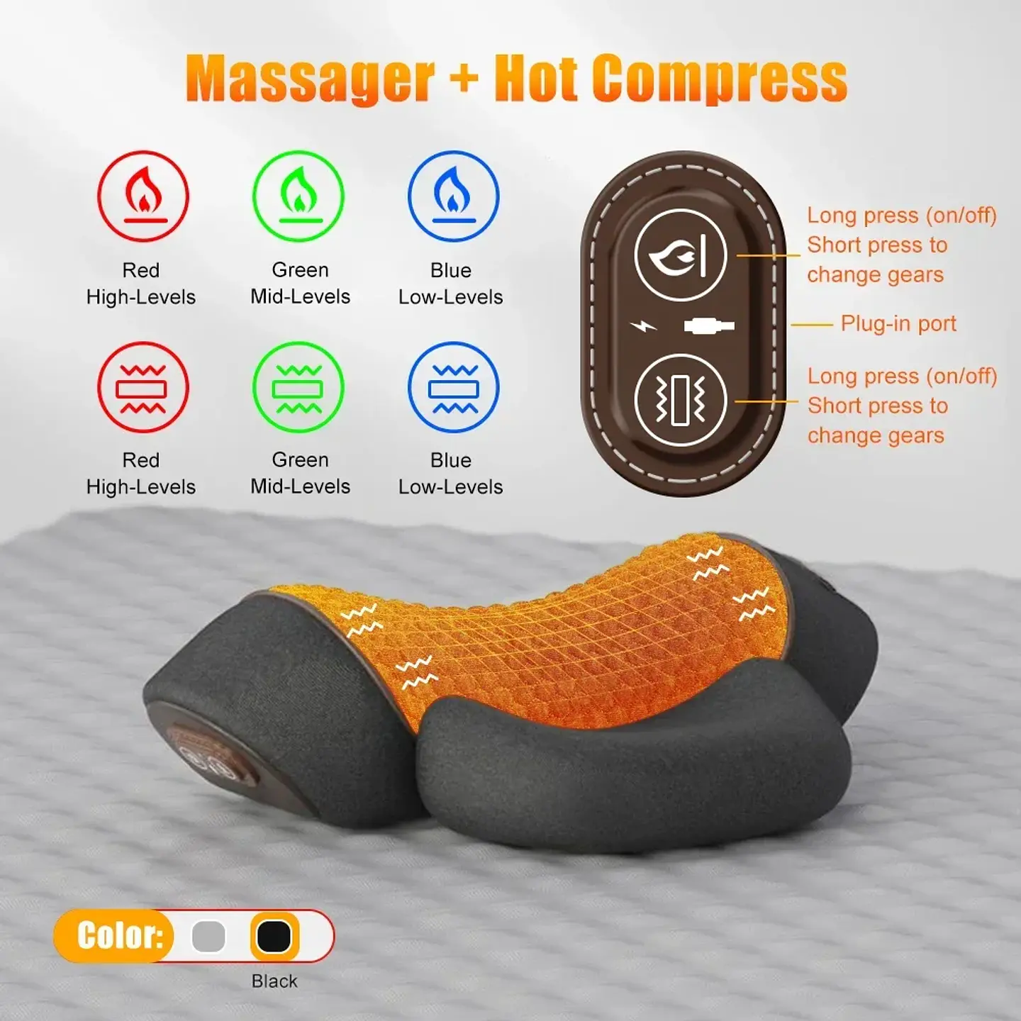 Oreiller Masseur Cervical Chauffant – Traction 5