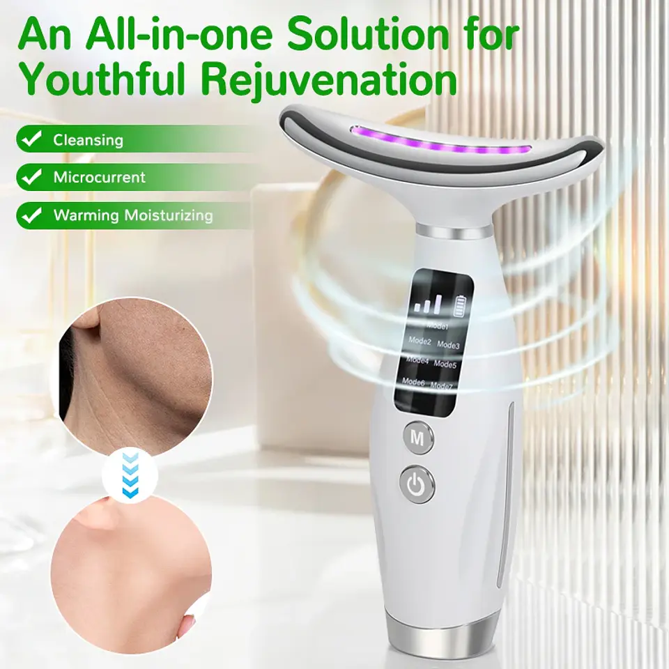 Appareil de Massage Cou & Visage – 7 Modes LED 4