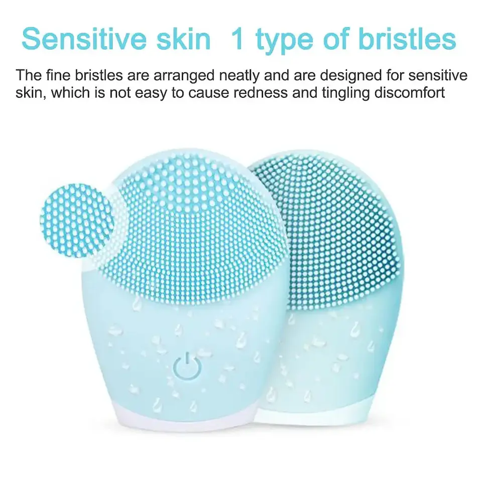 Brosse Nettoyante Faciale en Silicone – Vibrante 5