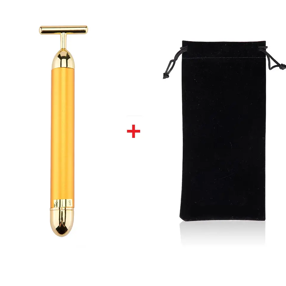 Bâton Masseur Facial Vibrant – Doré 24k 10