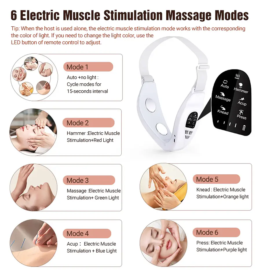 Dispositif de Lifting Facial en V – EMS & Chaleur 11