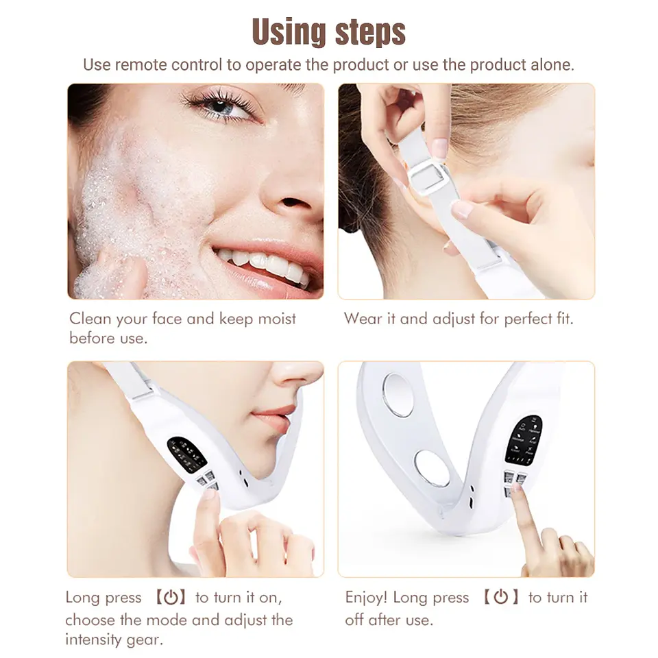 Dispositif de Lifting Facial en V – EMS & Chaleur 12