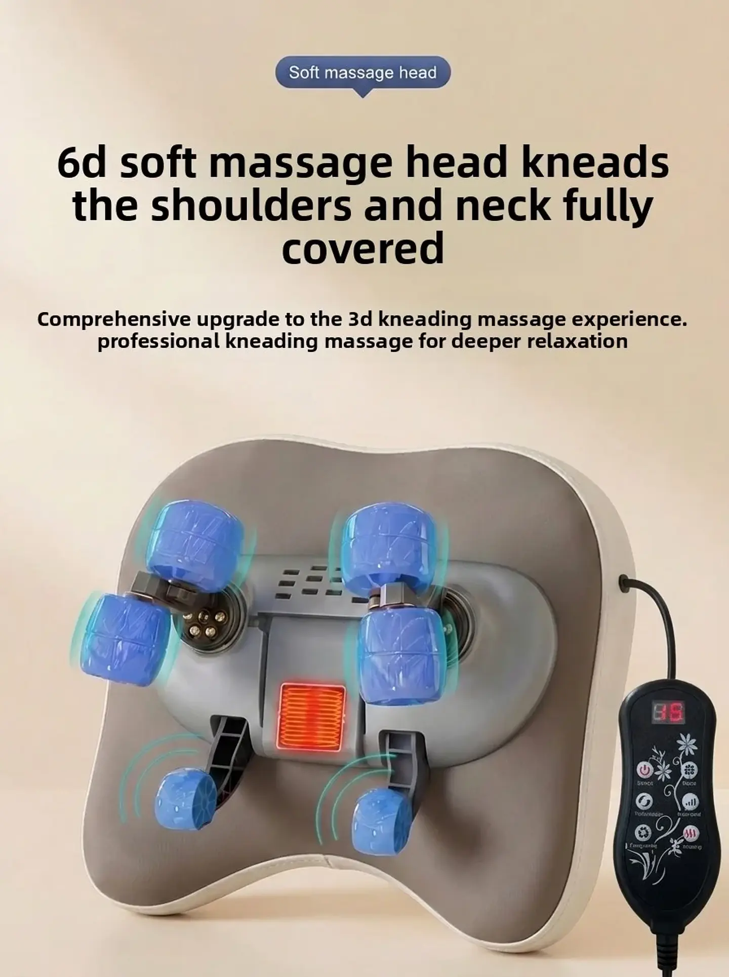 Coussin de Massage Électrique Chauffant – Sans Fil 12