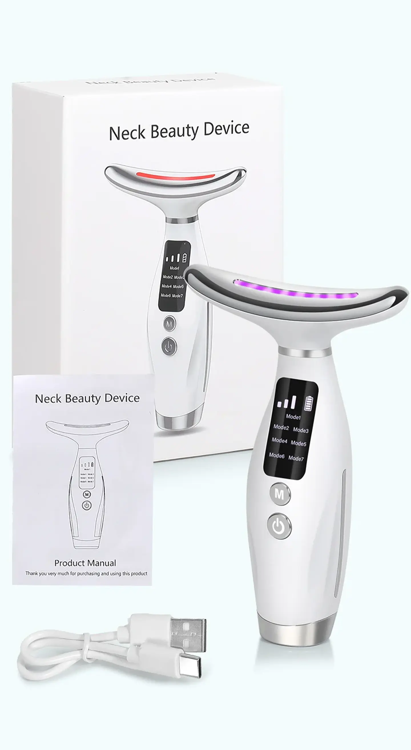 Appareil de Massage Cou & Visage – 7 Modes LED 9