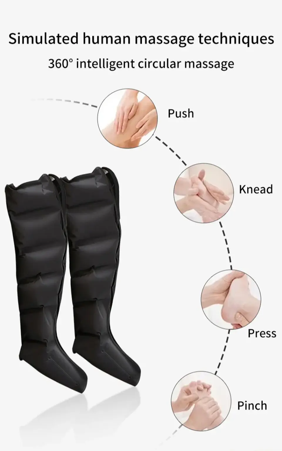 Bottes de Massage à Air Pulsé – Jambes & Pieds 14