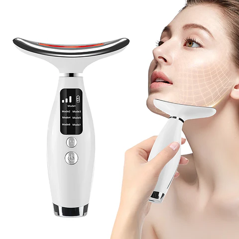 Appareil de Beauté Cou &amp; Visage – Vibration 7 Modes