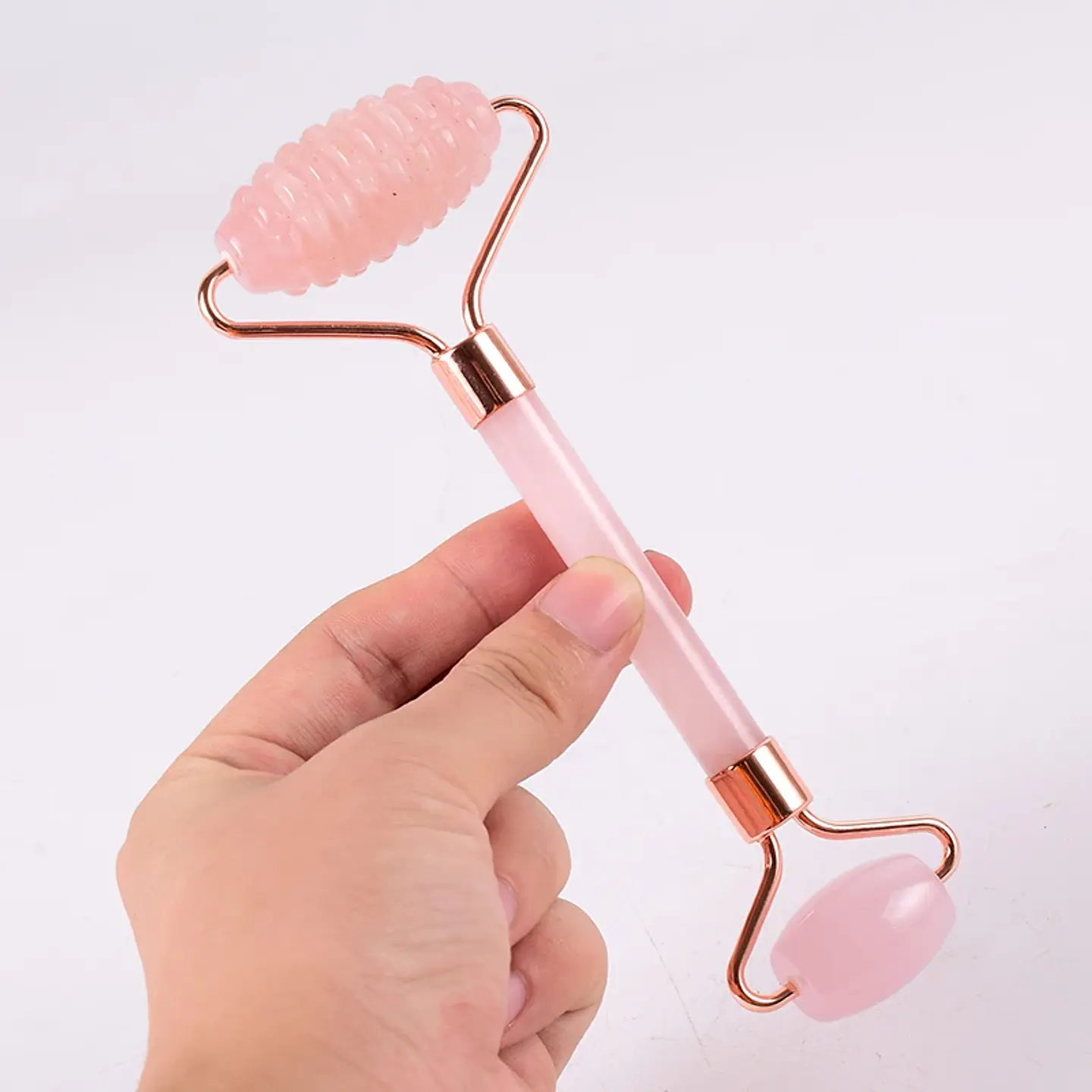 Rouleau Gua Sha Quartz Rose – Soin Visage Naturel 4
