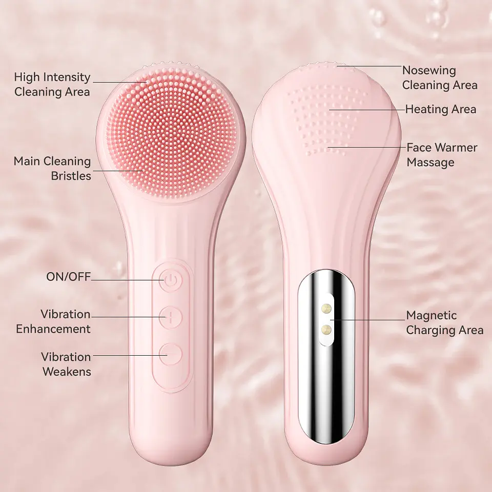 Brosse Nettoyante Faciale Sonique – Chauffante 2