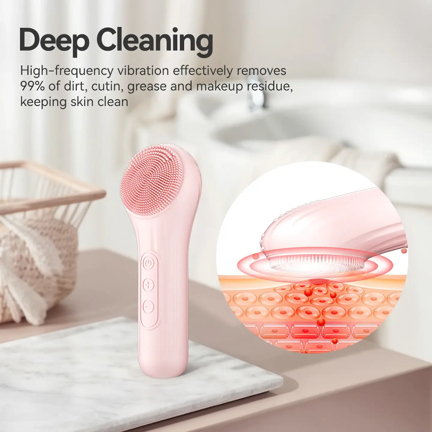 Brosse Nettoyante Faciale Sonique – Chauffante 5