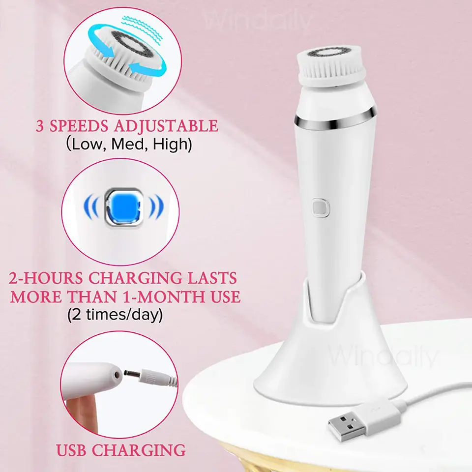Brosse Nettoyante Faciale Électrique 4 en 1 4