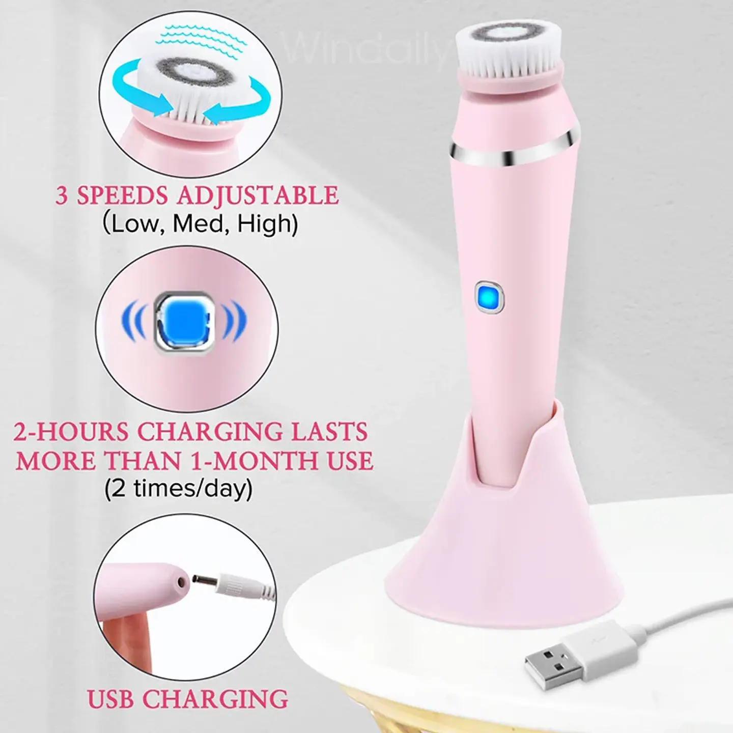 Brosse Nettoyante Faciale Électrique 4 en 1 9