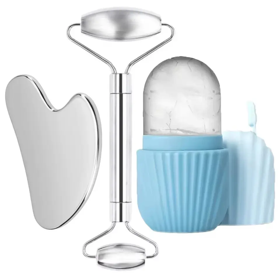 Rouleau de Glace Visage – Gua Sha Acier Inoxydable 6