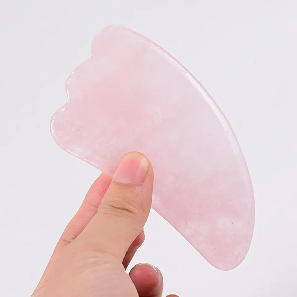 Rouleau Gua Sha Quartz Rose – Soin Visage Naturel 9