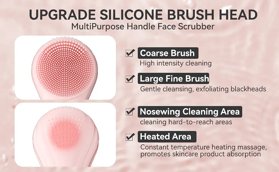 Brosse Nettoyante Faciale Sonique – Chauffante 12