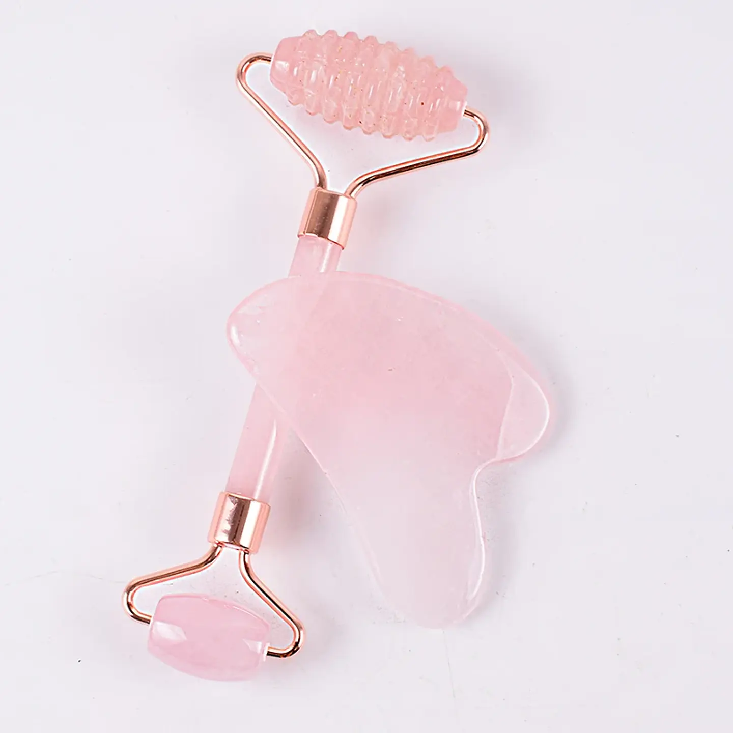 Rouleau Gua Sha Quartz Rose – Soin Visage Naturel 11