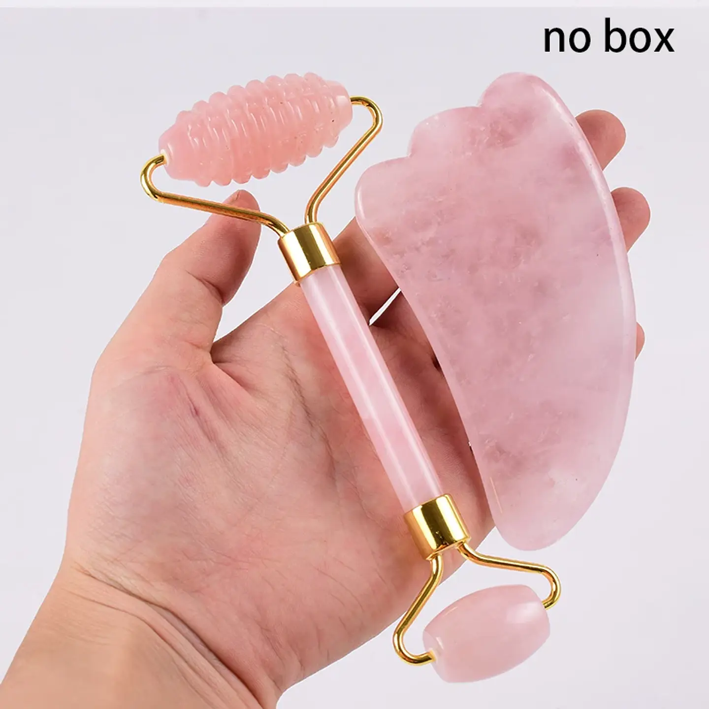 Rouleau Gua Sha Quartz Rose – Soin Visage Naturel 12