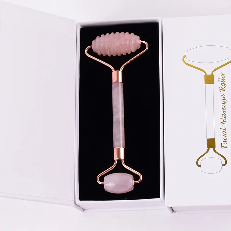 Rouleau Gua Sha Quartz Rose – Soin Visage Naturel 18