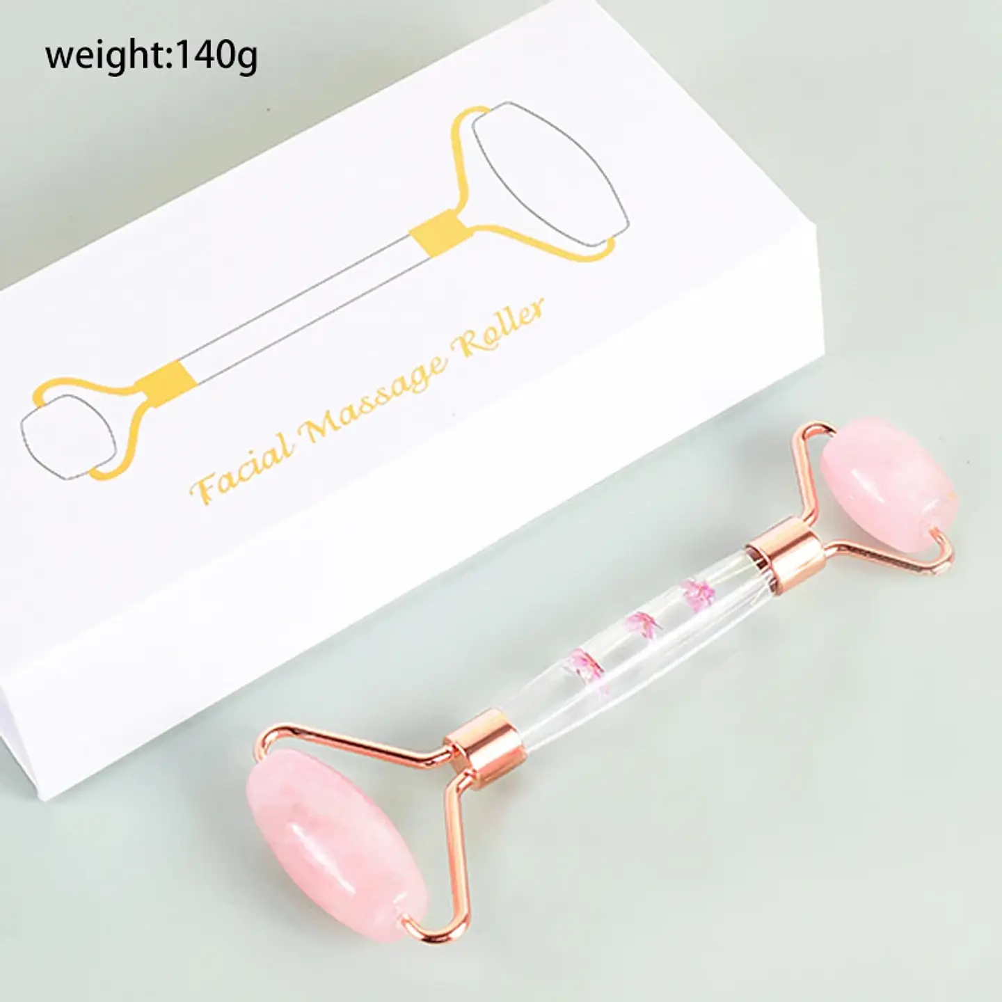 Set Masseur Facial – Rouleau & Gua Sha Pierre Naturelle 8