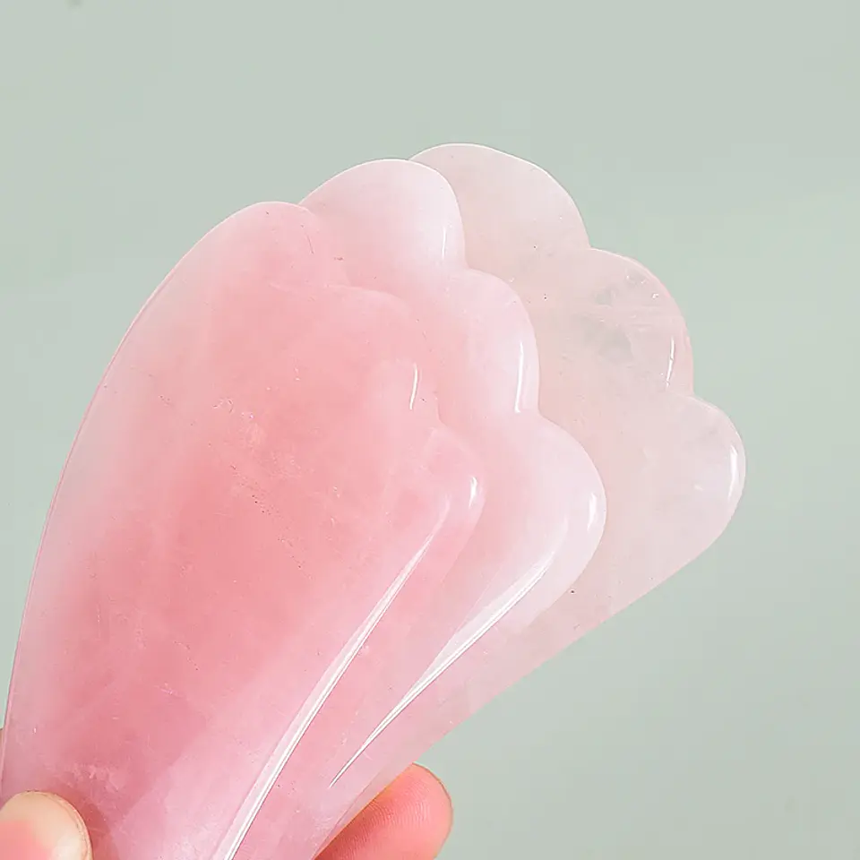 Set Masseur Facial – Rouleau & Gua Sha Pierre Naturelle 24