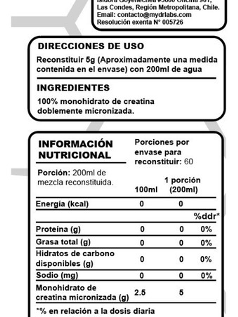 Creatina Monohidrato Micronizada 100% Pura 300gr 3