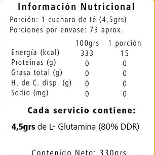 Glutamina 100% Pura 330gr  Shg Nutrition