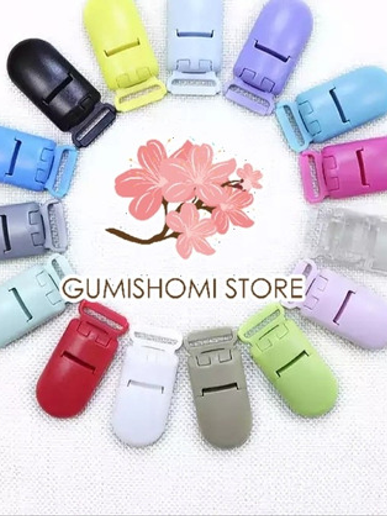 10 Sujetadores Plásticos (porta Chupetes) Colores Surtidos 1