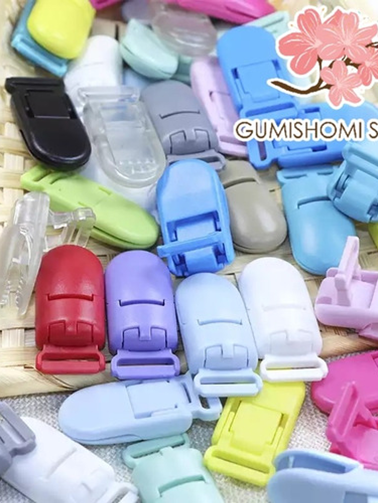 10 Sujetadores Plásticos (porta Chupetes) Colores Surtidos 5