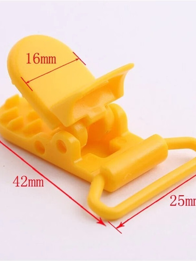 10 Sujetadores Plásticos (porta Chupetes) Colores Surtidos 7