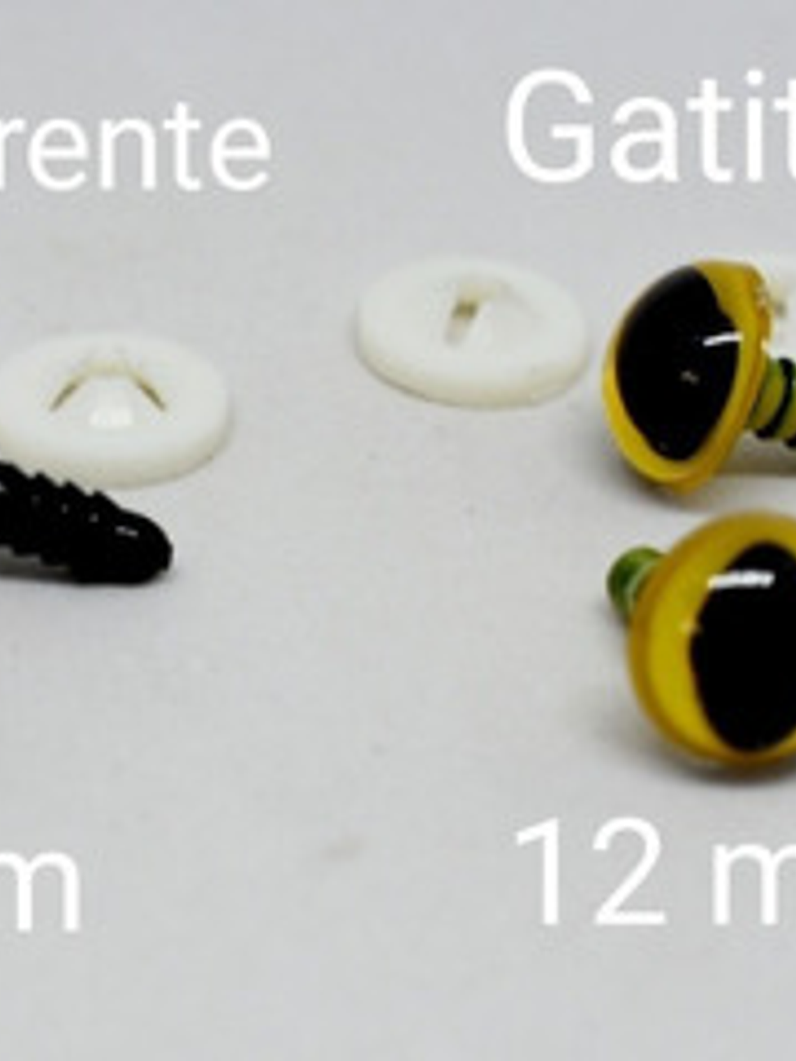 20 Ojos De Seguridad 12mm Gato (verde, Azul , Amarillo)  6