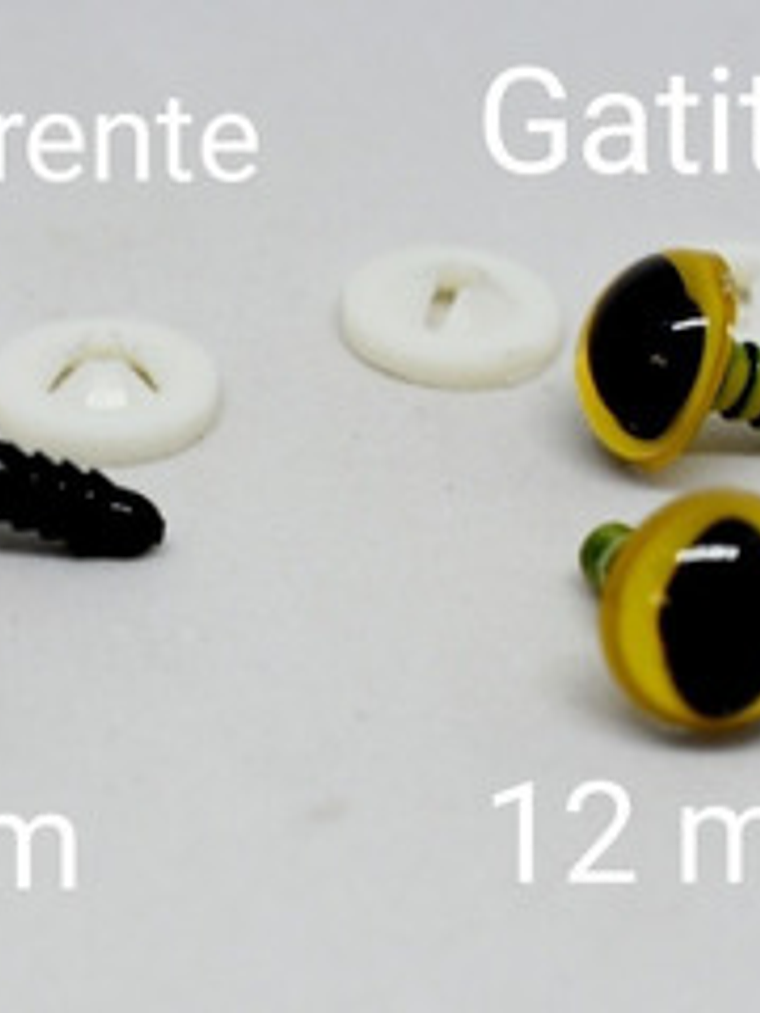 20 Ojos De Seguridad 12mm Gato (verde, Azul , Amarillo)  6