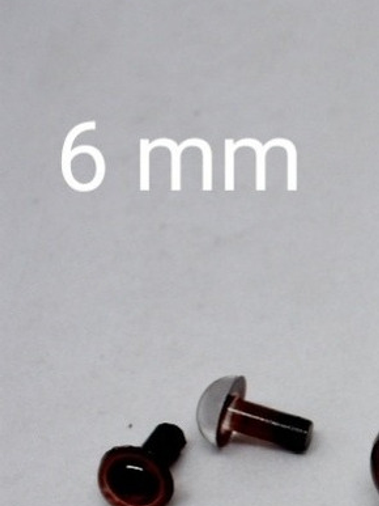 20 Ojos De Seguridad 6mm Color Verde Y/o Cafe (amigurumi) 1