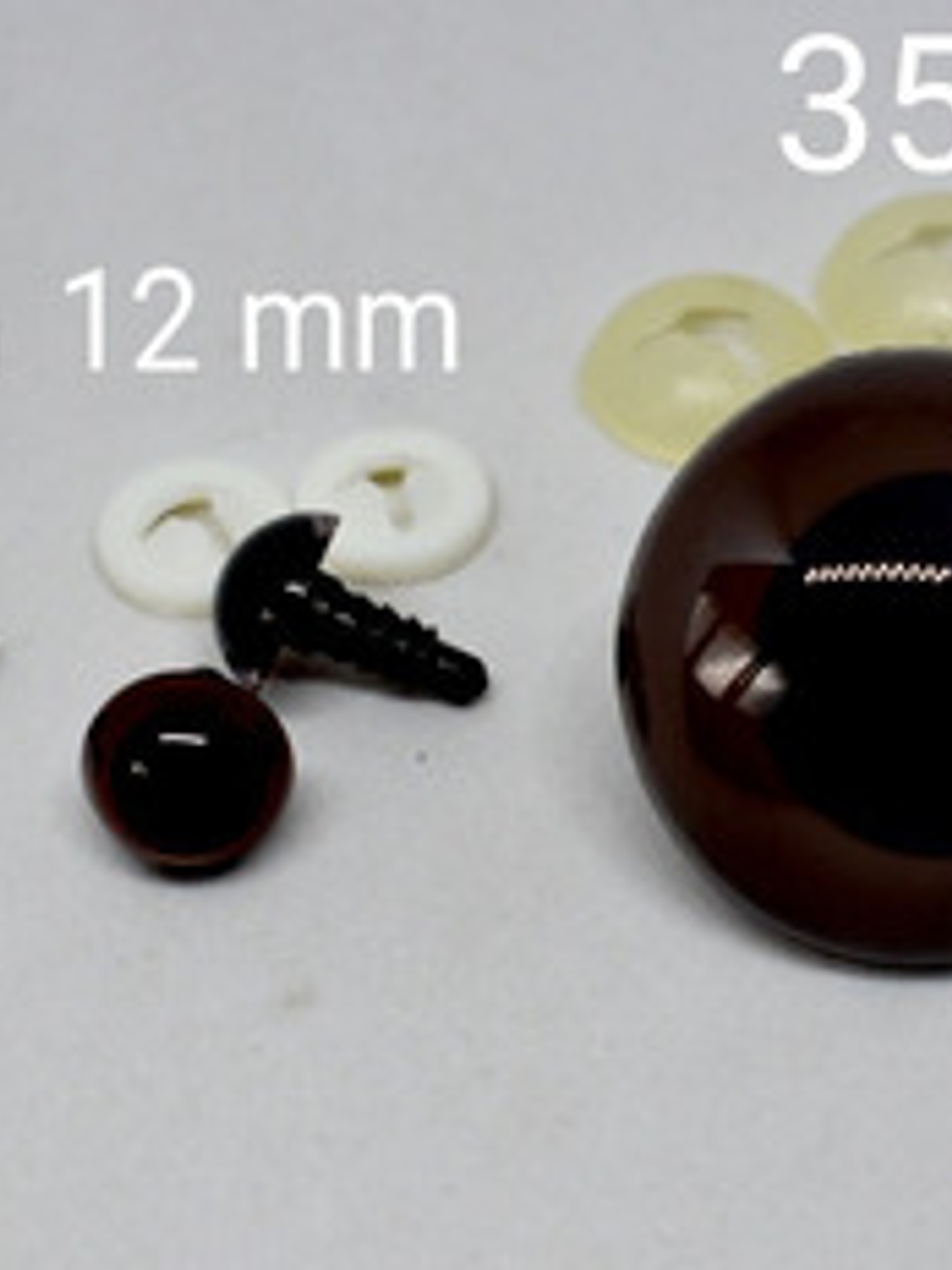 20 Ojos De Seguridad 6mm Color Verde Y/o Cafe (amigurumi) 2