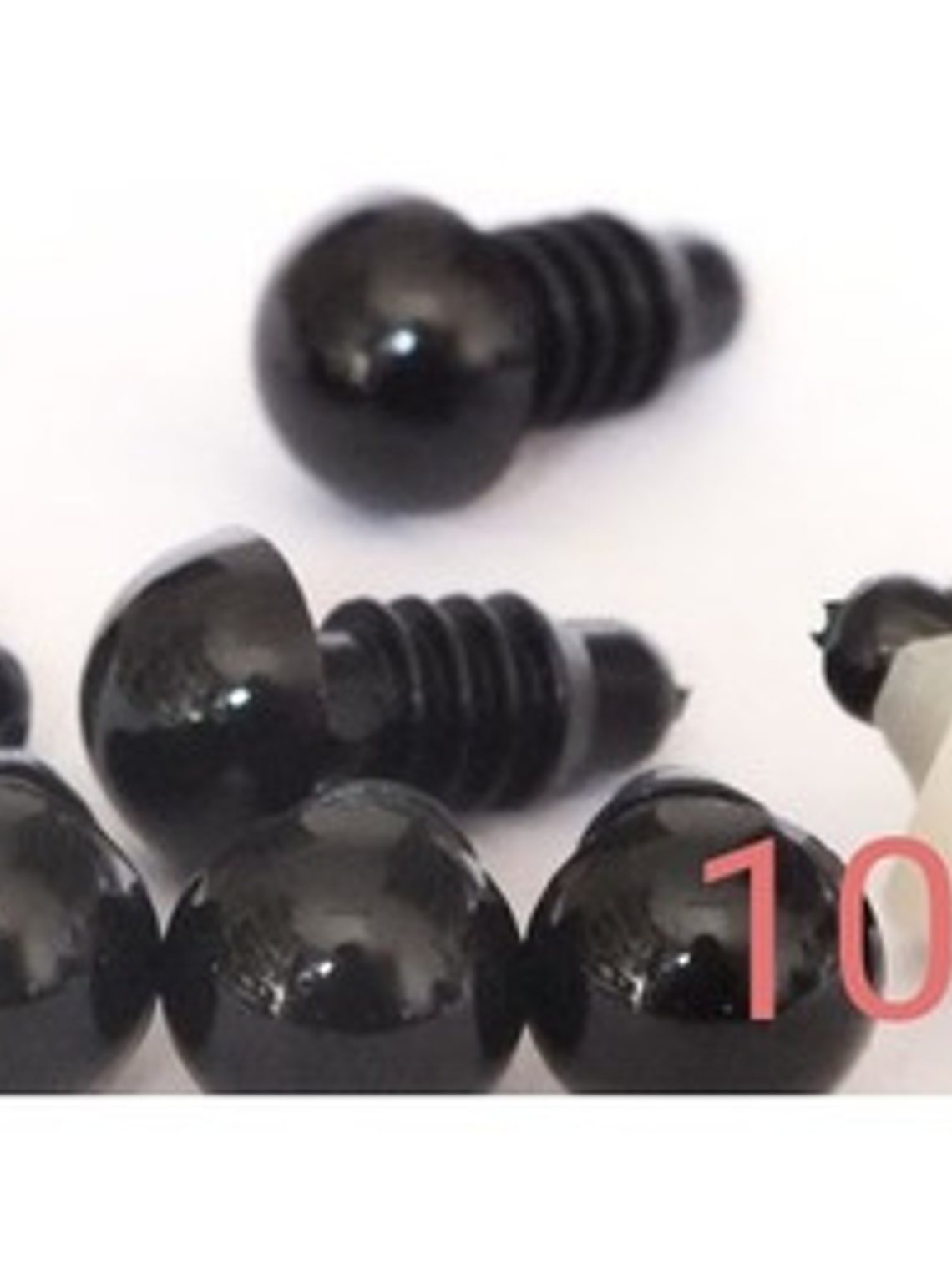 20 Ojos De Seguridad Negros 10mm Con Seguro/gumishomi Store  1