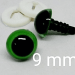 20 Ojos De Seguridad 9mm Color Verde Y/o Cafe (amigurumi)