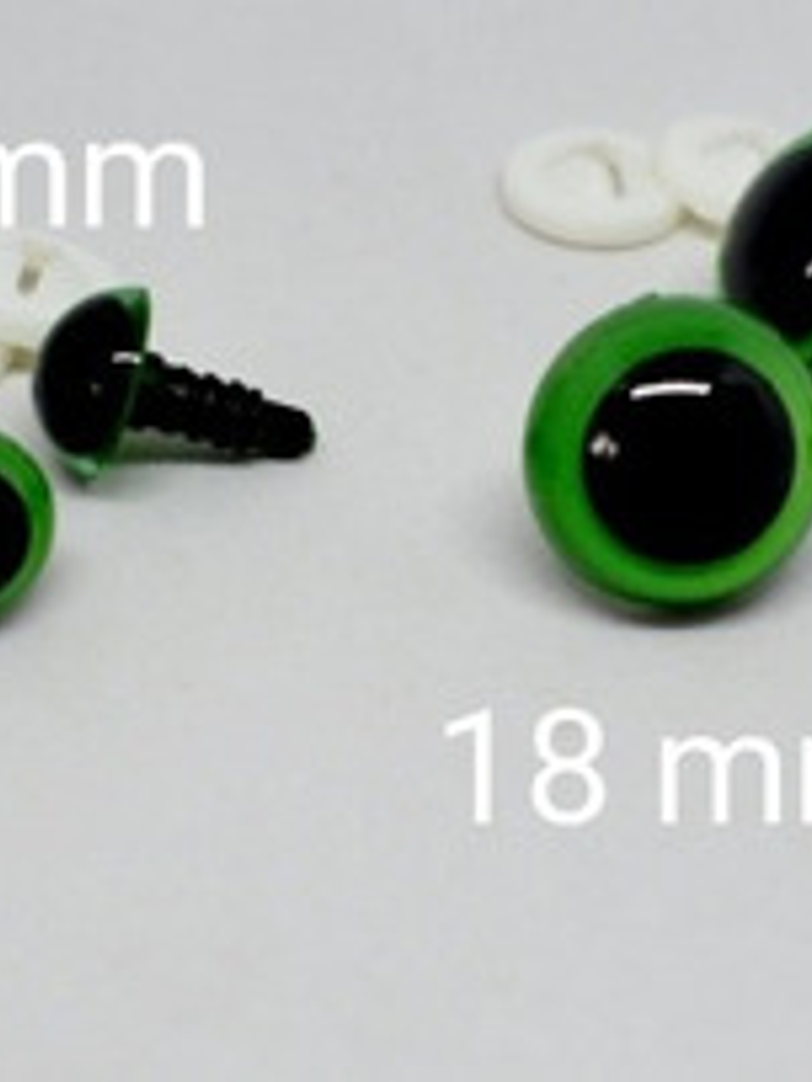 20 Ojos De Seguridad 9mm Color Verde Y/o Cafe (amigurumi) 2