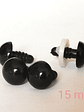 20 Ojos De Seguridad Negros 15mm Con Seguro/gumishomi Store  - Miniatura 1
