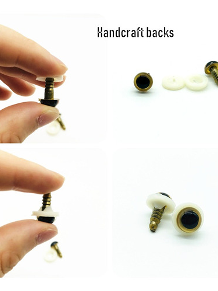 20 Ojos De Seguridad Negros 6mm Con Seguro/ Gumishomi Store  2