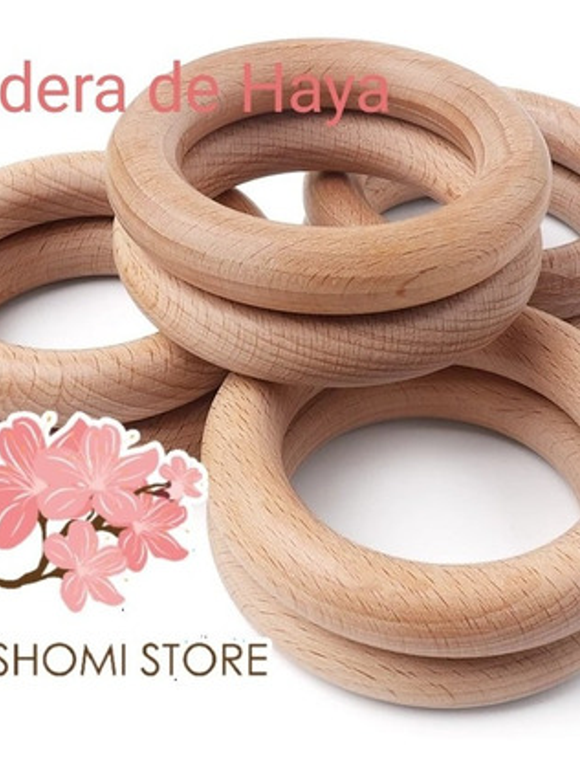 Argollas Madera De Haya. 70 Mm 1