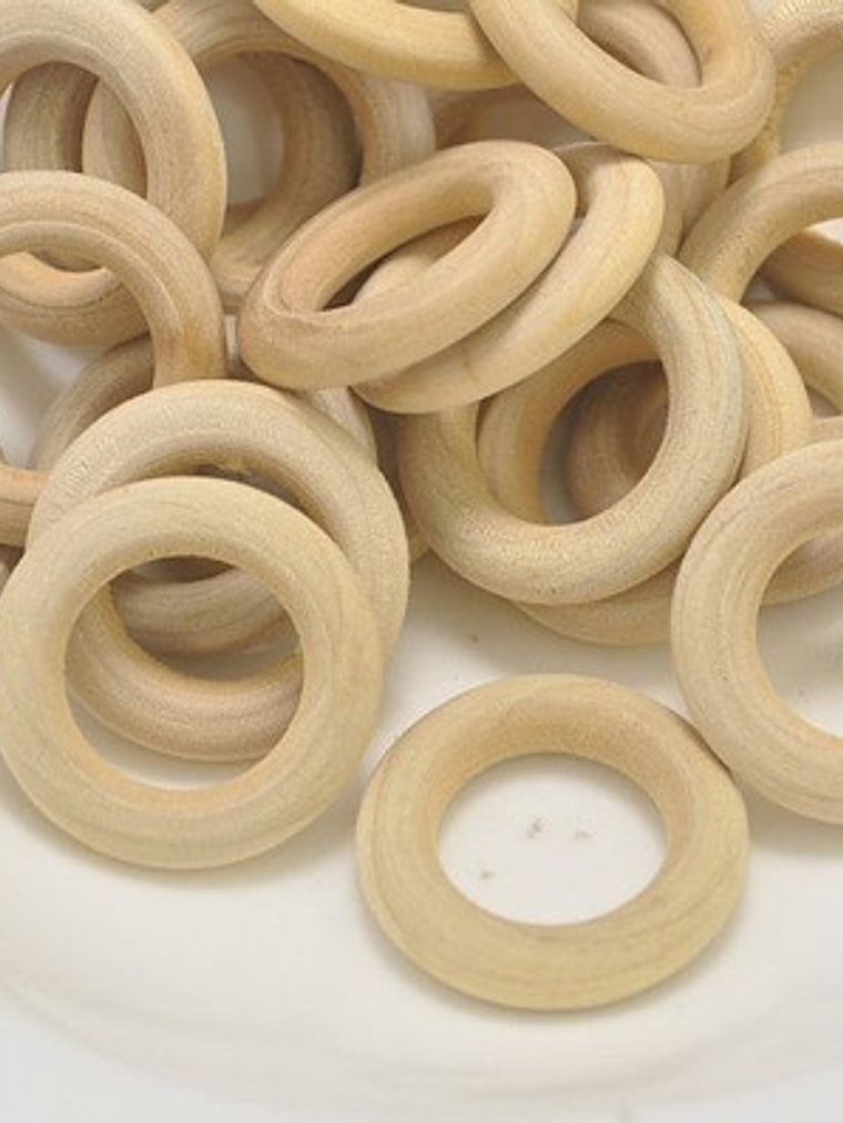 Argollas Madera De Haya. 70 Mm 5