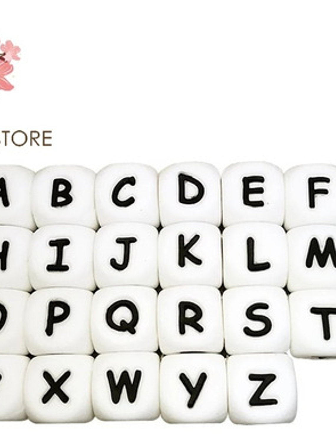 25 Letras De Silicona Para Portachupetes A-z  1