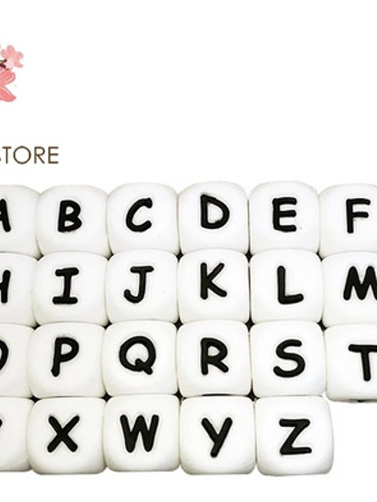25 Letras De Silicona Para Portachupetes A-z  1
