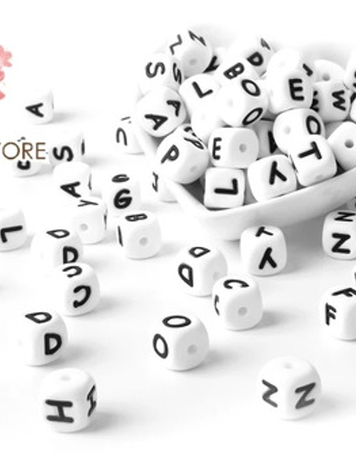 25 Letras De Silicona Para Portachupetes A-z  3