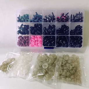 Caja Mix Ojitos Y Narices Amigurumi Y Peluches 576 Piezas