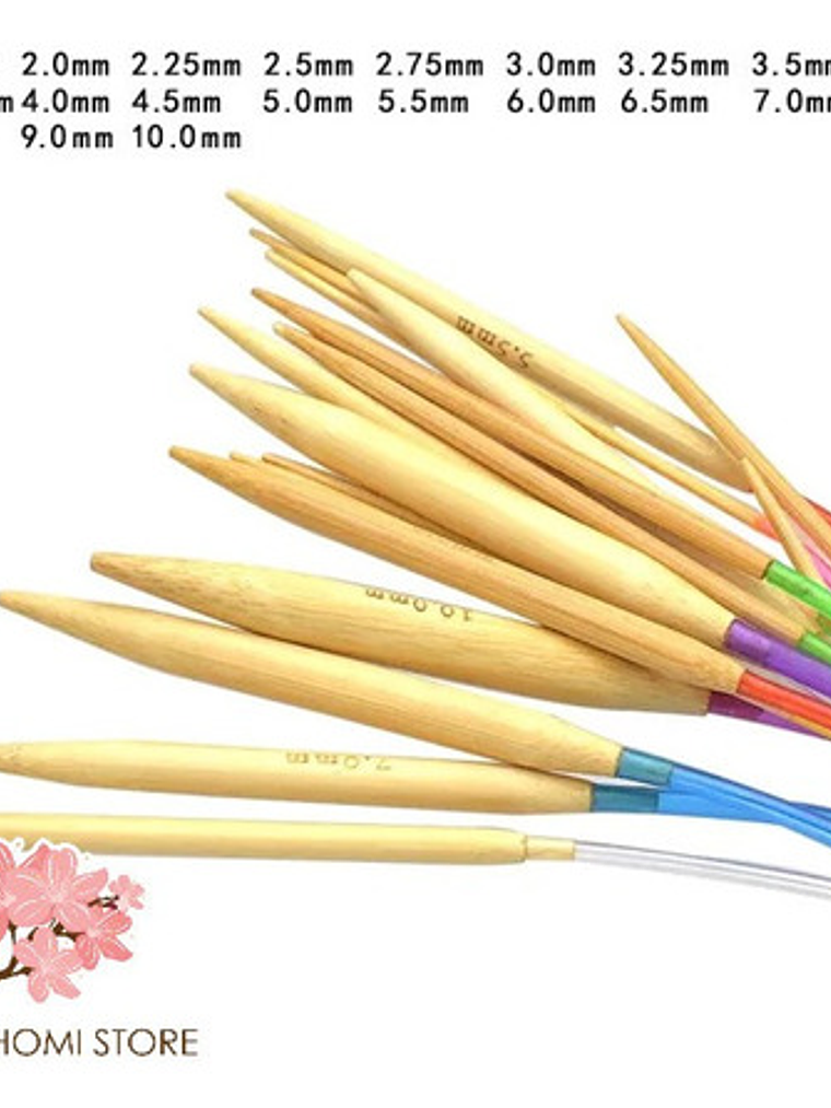 Set De Palillos Circulares De Bambu 3