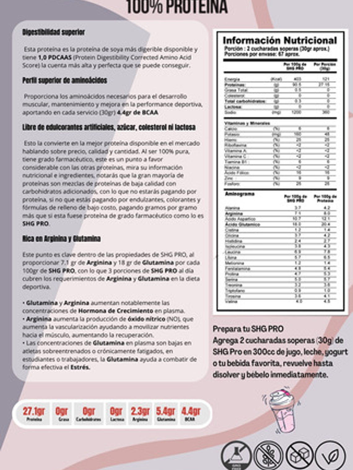  Shg Pro - Proteína 100% Vegetal 1,8 Lb 3