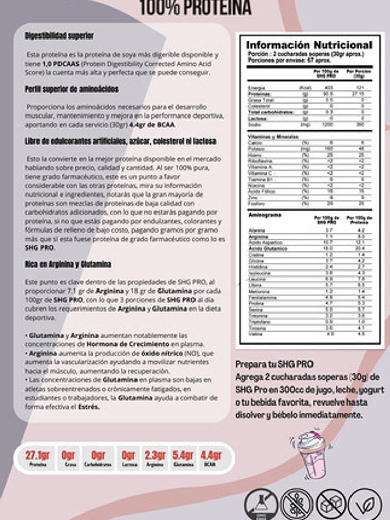  Shg Pro - Proteína 100% Vegetal 1,8 Lb 3