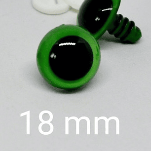 Ojos De Seguridad Verde 18 Mm