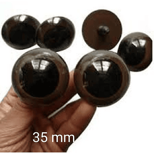 Ojos De Seguridad Café De 35 Mm